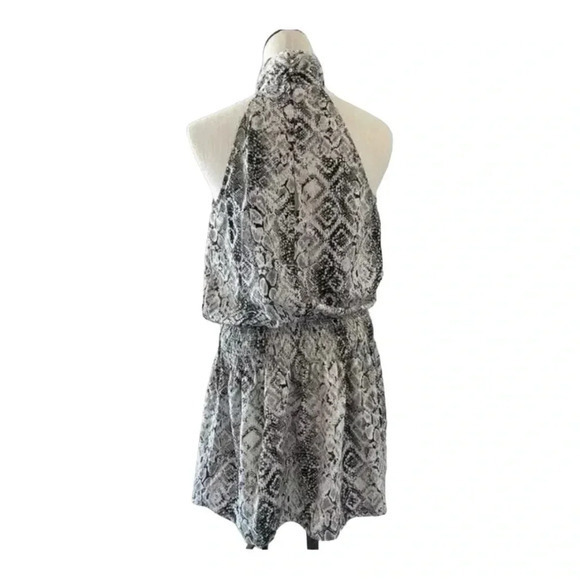 Do+Be Mock Neck Snakeskin Sleeveless‎ Drop Waist Dress Women Size Small - Picture 2 of 12